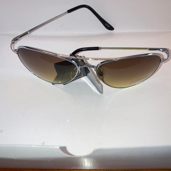 POP eyewear Accessories Pop Eyewear Sunglasses Sliver Frames With Gold Lenses Poshmark